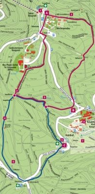 Streckenkarte (Stadt Heidelberg) Streckenkarte Königstuhl Walking