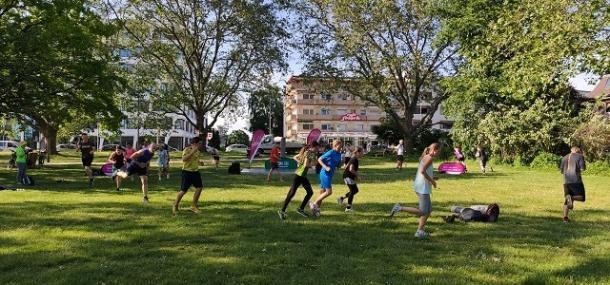Boxen bei "Sport im Park" (Foto: Stadt Heidelberg) Boxen bei "Sport im Park"