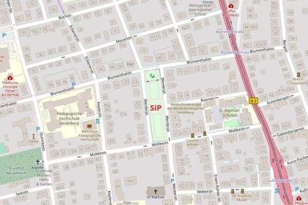 „Sport im Park“ – Werderplatz. (Foto: OpenStreetMap) Werderplatz