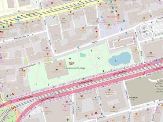 „Sport im Park“ – Schwanenteichanlage. (Foto: OpenStreetMap) Schwanenteichanlage