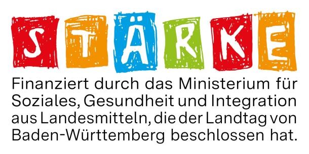 Logo Landesprogramm STÄRKE (Ministerium für Soziales und Integration Baden-Württemberg) Logo Landesprogramm STÄRKE (Ministerium für Soziales und Integration Baden-Württemberg)