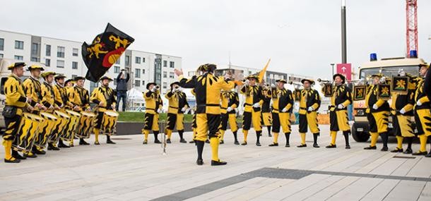 Fanfarenzug beim Bürgerfest 2018 in der Bahnstadt (Foto: Dittmer) Fanfarenzug beim Bürgerfest 2018 in der Bahnstadt