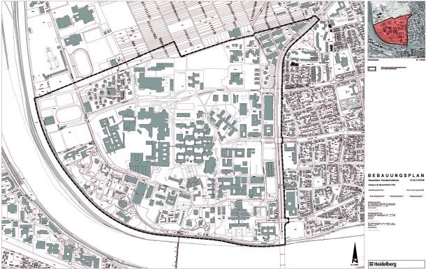 Geltungsbereich des Bebauungsplans "Neuenheim/Handschuhsheim - Campus Im Neuenheimer Feld" von 2022