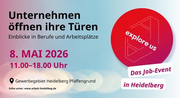 Unternehmen öffnen ihre Türen beim Job-Event "explore us". (Foto: Stadt Heidelberg) Bild mit Informationen zum Job-Event "explore us": Datum, Ort etc.