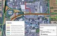 Ein Plan des Interkommunalen Gewerbegebietes. (Grafik: Stadt Heidelberg) Plan des Interkommunalen Gewerbegebietes.