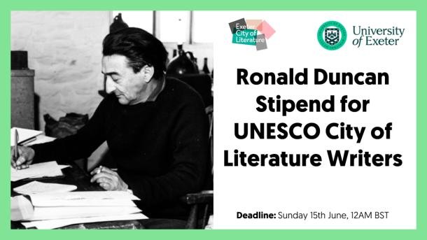 Ronald Duncand Stipend_by_Exeter City of Literature Ronald Duncand Stipend_by_Exeter City of Literature