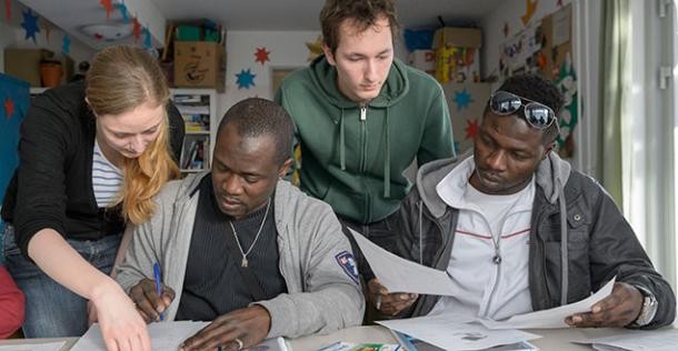 Language course for refugees (Photo: Rothe) Language course for refugees (Photo: Rothe)