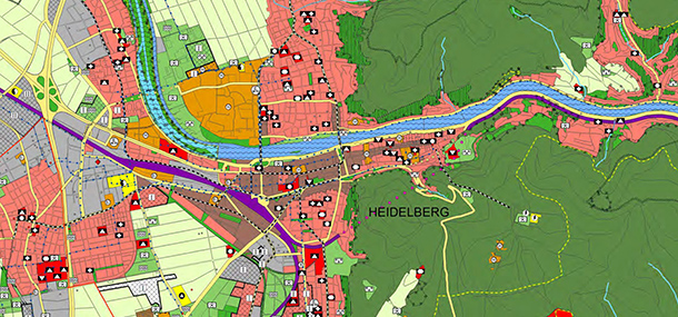 Kartenausschnitt Heidelberg des FNP 