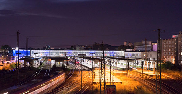 Bahnhof Heidelberg bei Nacht