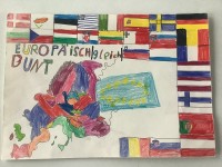 Julian Redlin aus der dritten Klasse der Albert-Schweitzer-Schule malte zum Thema: Ich mach‘ mir die Welt, wie sie mir gefällt!