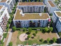 Dachbegrünung und Photovoltaik auf Bahnstadt-Dächern 