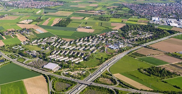 Luftbild von Patrick-Henry-Village