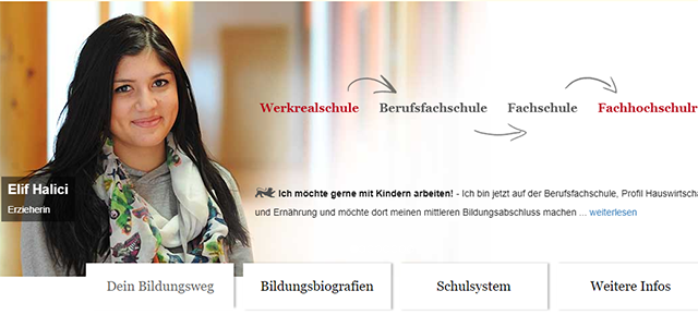 Screenshot Bildungsnavigator Baden-Württemberg